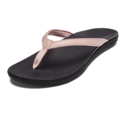 OluKai Ho‘ōpio - Petal Pink Metallic / Black -fashion shoes 20294 NK40 AMZ Ho opio PetalPinkMetallicBlack