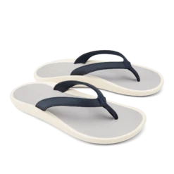 OluKai Pī‘oe - Trench Blue / Mist Grey -fashion shoes 20443 DEDW 003 W Pioe TbluMgrey